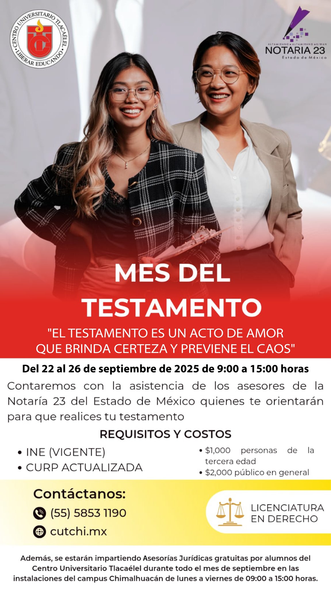  Septiembre es el mes del testamento